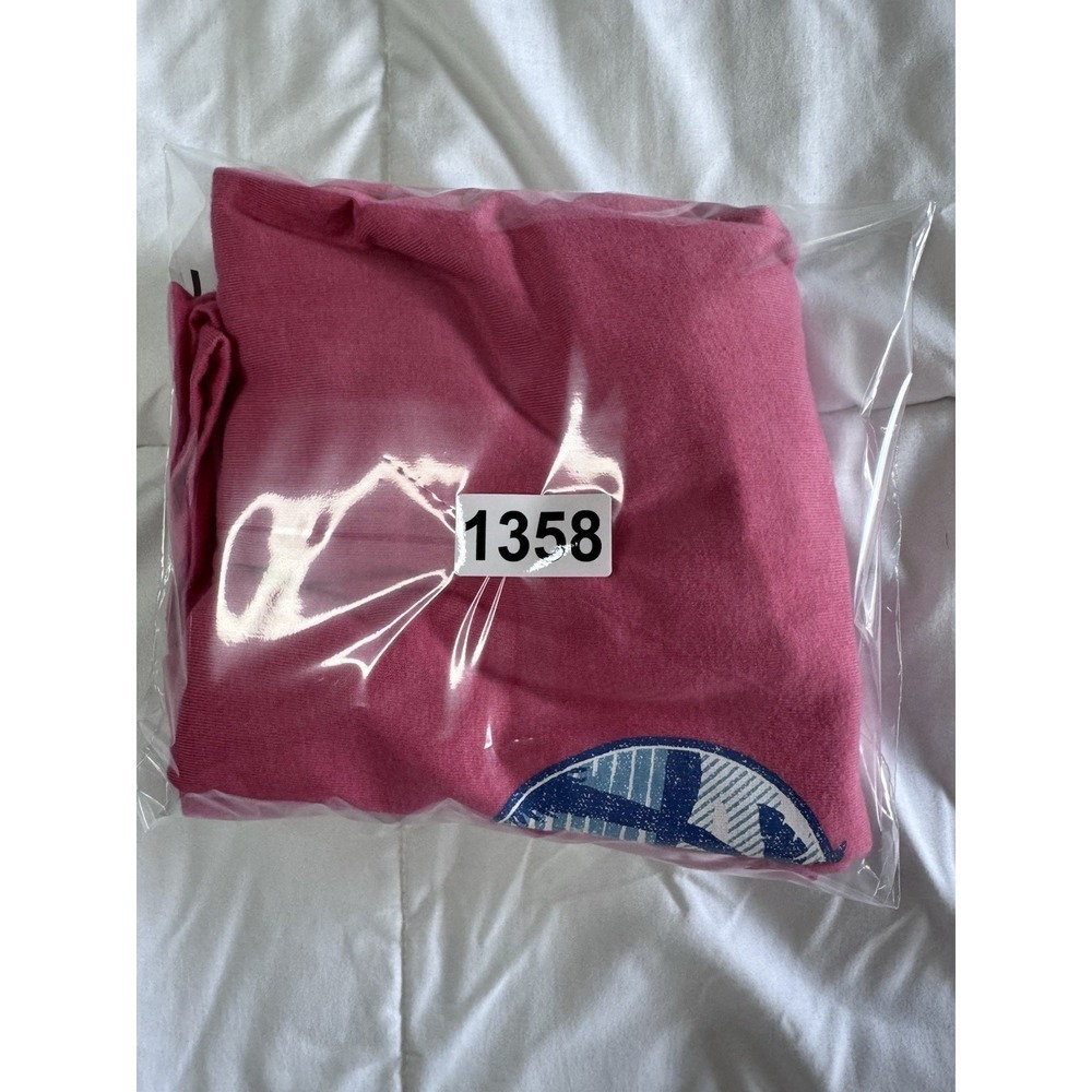 Izod Saltwater Size XL Pink T Shirt Graphic Design Beach Palm Tree Island EUC - Picture 8 of 8